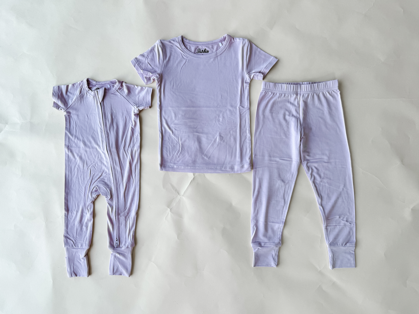 Kids Short Sleeve Bamboo Pajamas - Purple