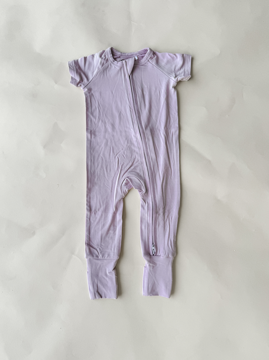 Kids Short Sleeve Bamboo Pajamas - Light Purple