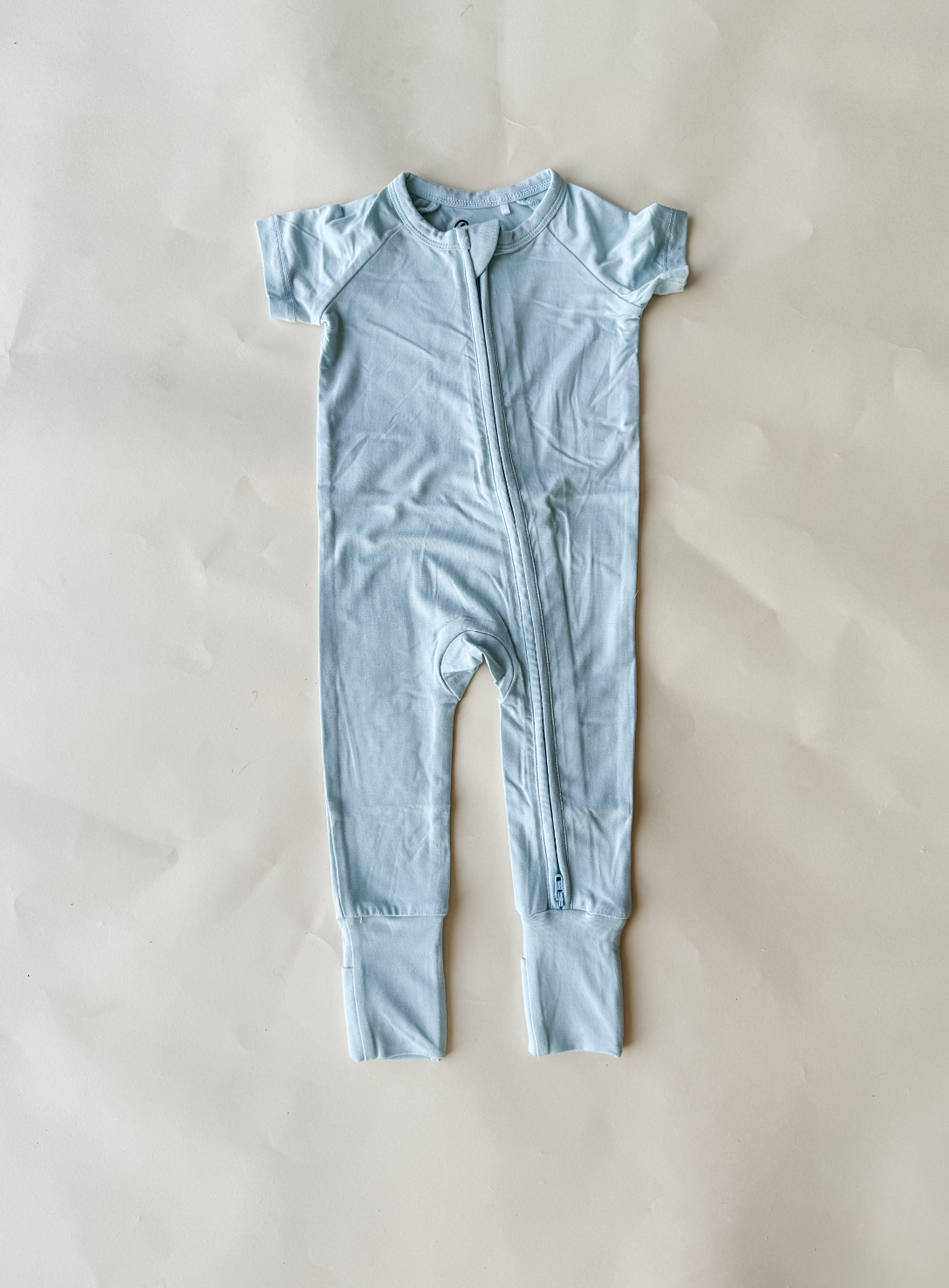 Kids Short Sleeve Bamboo Pajamas - Light Blue